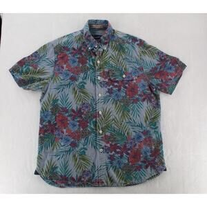 Tommy Bahama Hawaiian Shirt Men’s Small Floral Tropical Button Up 100% Cotton